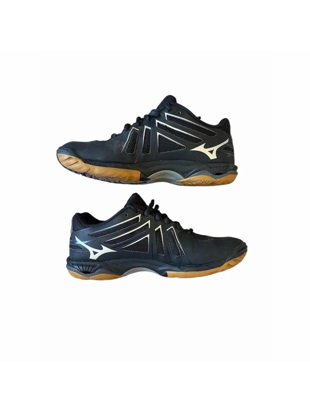 Mizuno Wave Hurricane 3 Indoor Court Volleyball Shoes Black/Gum Size 6.5